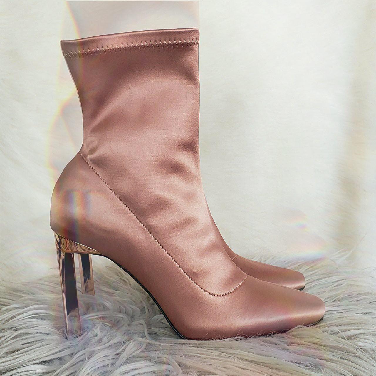 Rose colored booties on sale