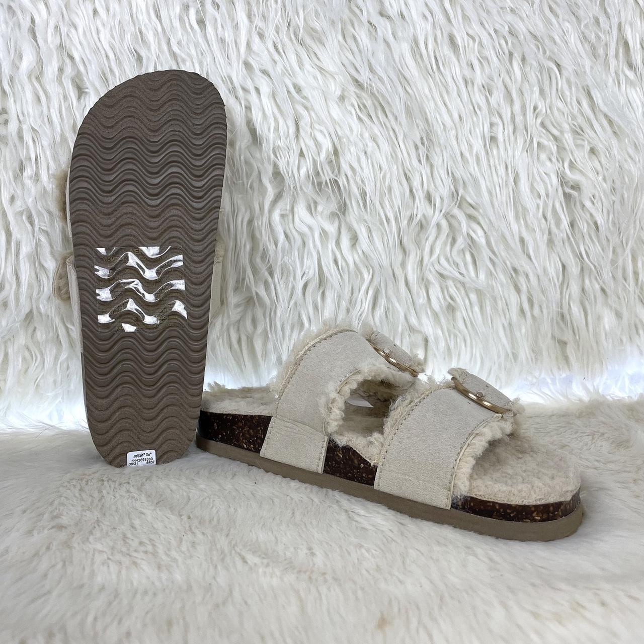 Aerie Women's Cream and Brown Sandals (4)