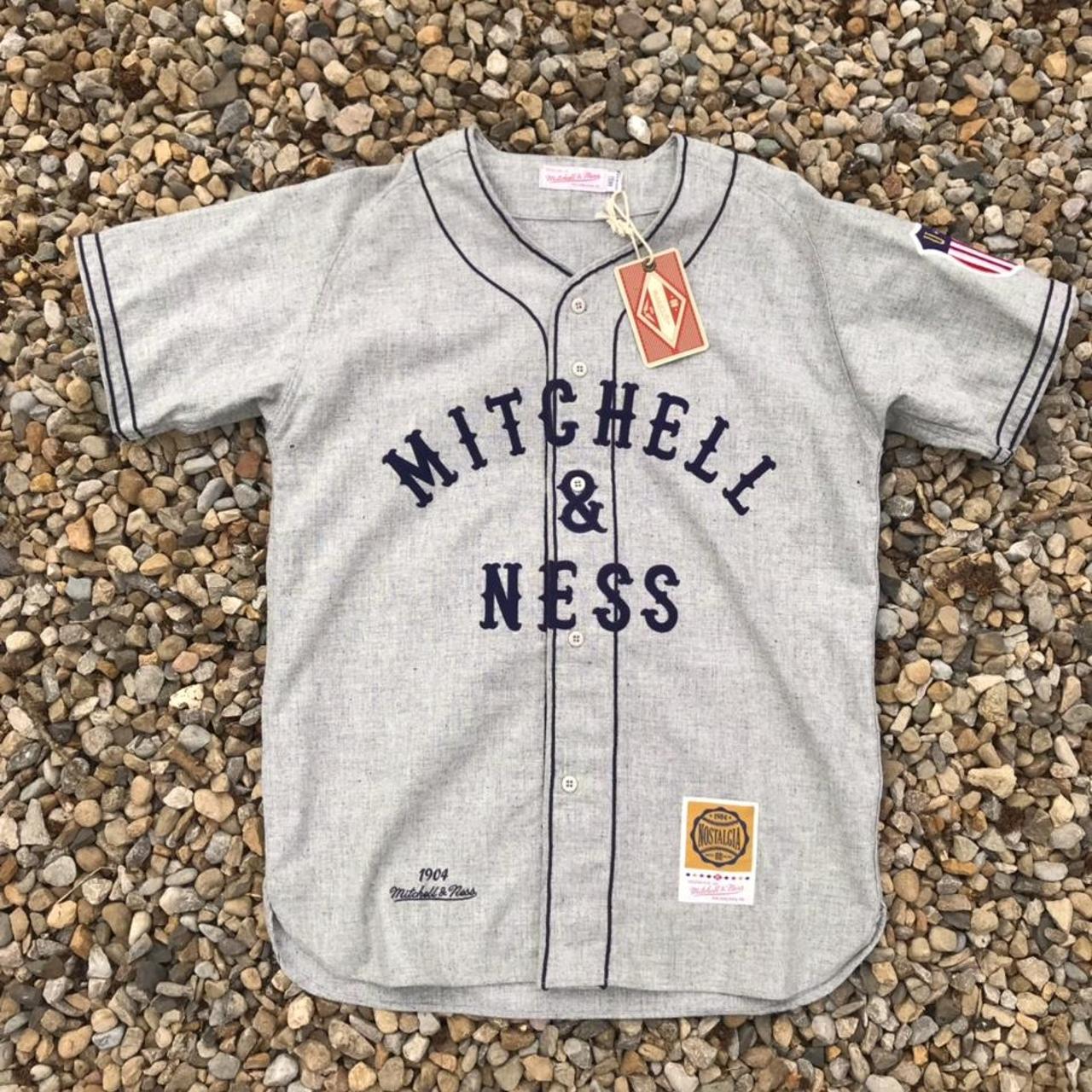 Supreme Mitchell & Ness Wool Baseball Jersey Grey