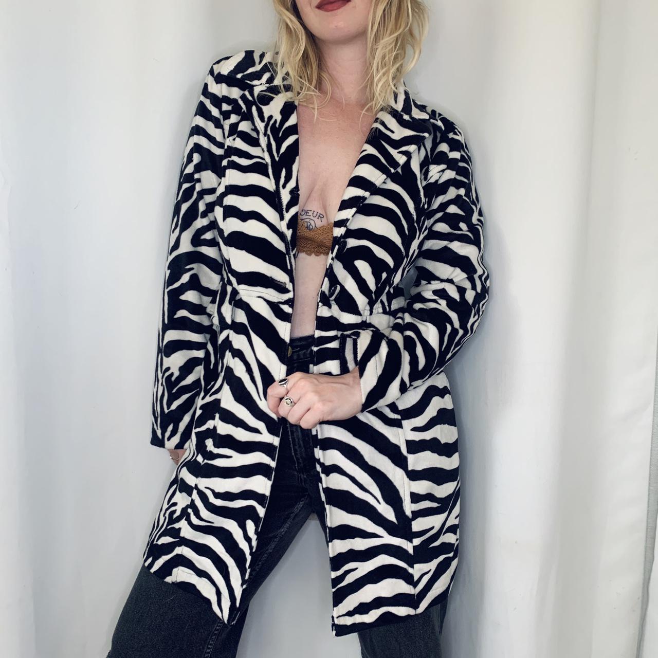 Zebra trench clearance coat