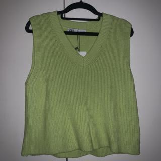 Lime green shop sweater vest