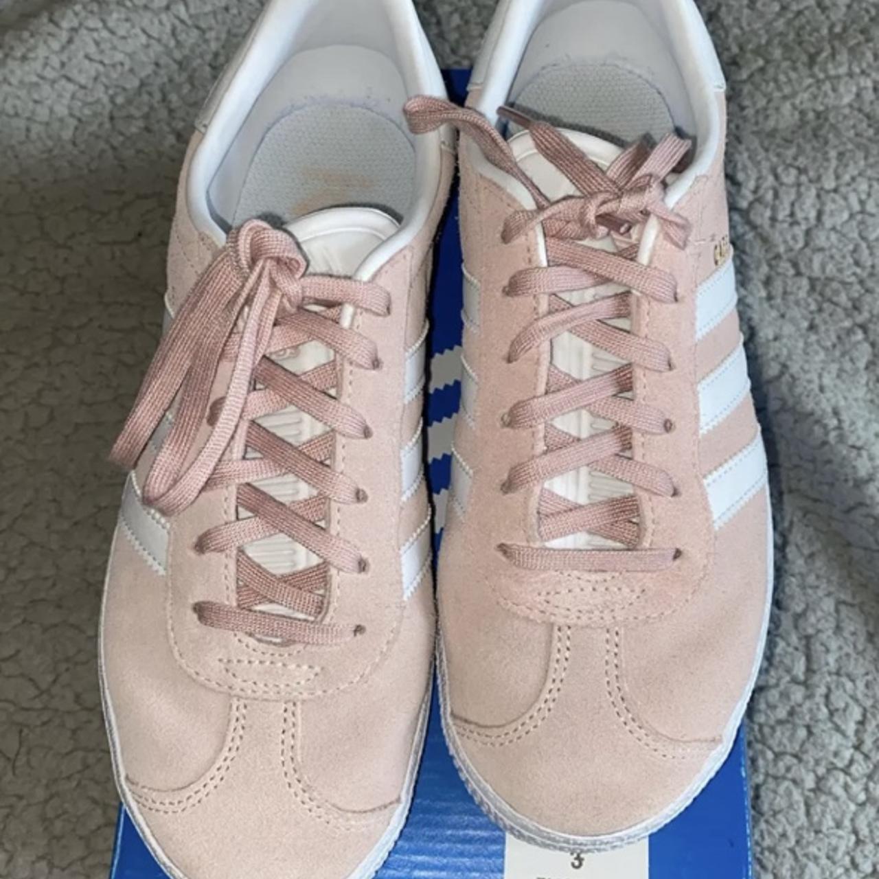 Pale Icy Pink Adidas Gazelle Trainers. Adidas... Depop