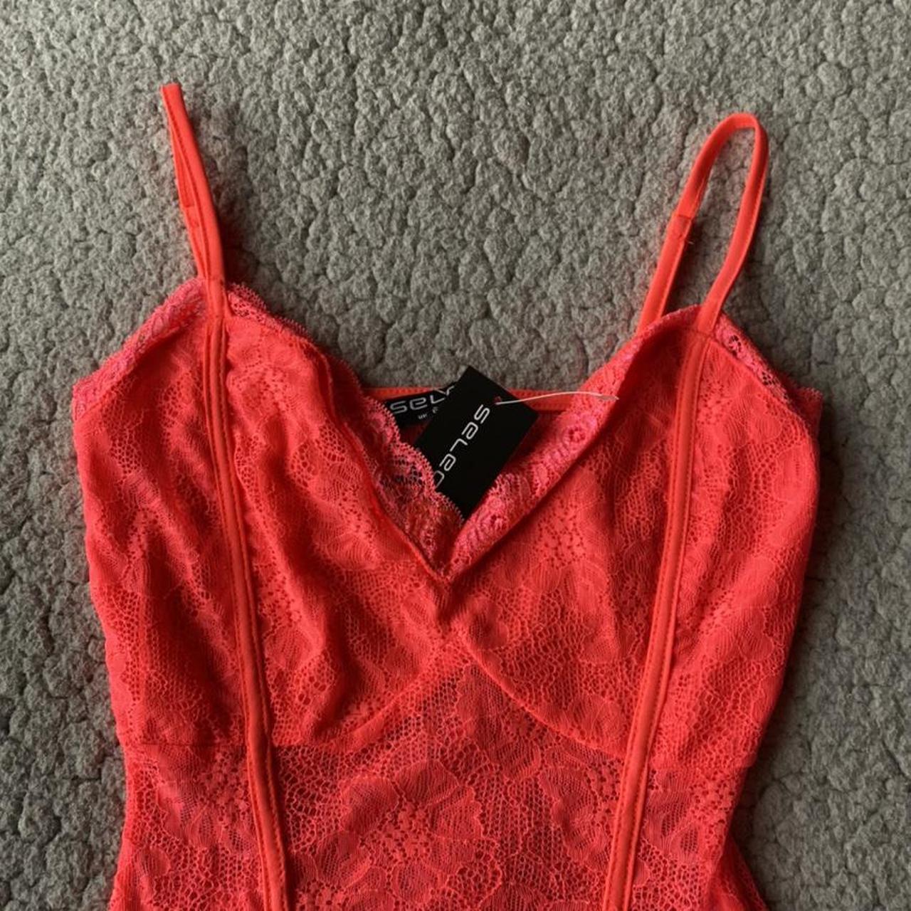 Select Fashion Women's Orange and Yellow Bodysuit Depop