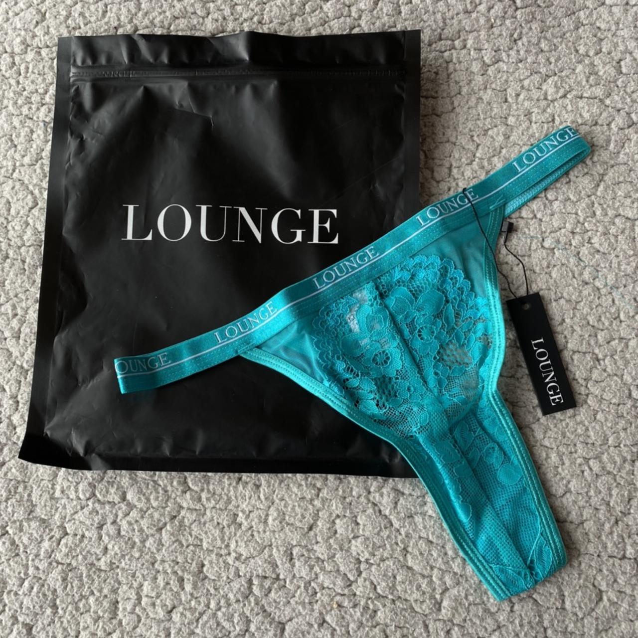 Lounge Underwear Teal Blossom Balcony Thong. Lounge - Depop