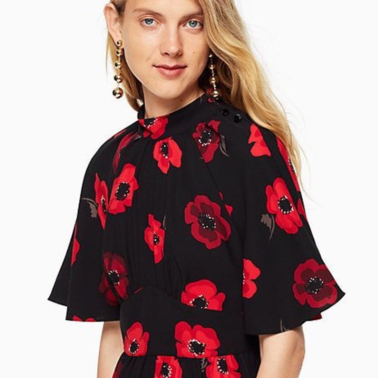【Kate Spade】Painterly Strokes Flutter Sleeve Dress国内発送 Painterly Strokes Flutter Sleeve Dress | Kate Spade Outlet