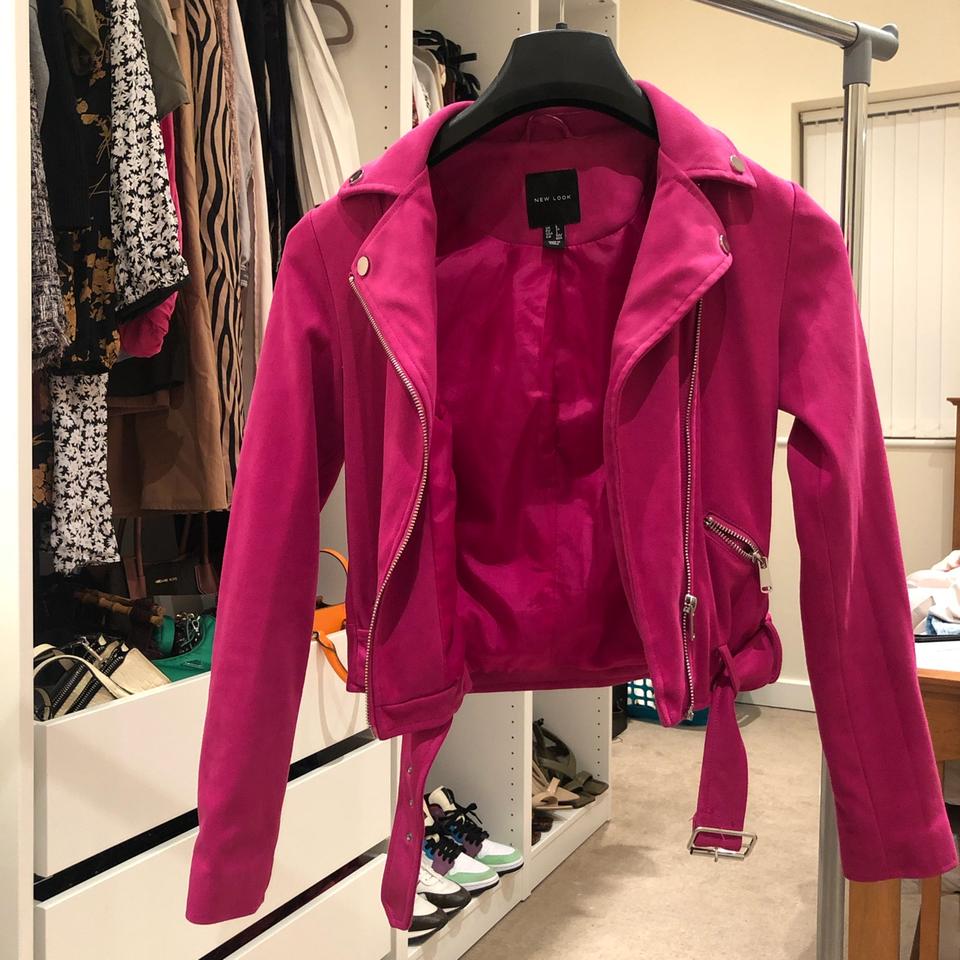 New look 2024 pink suede jacket