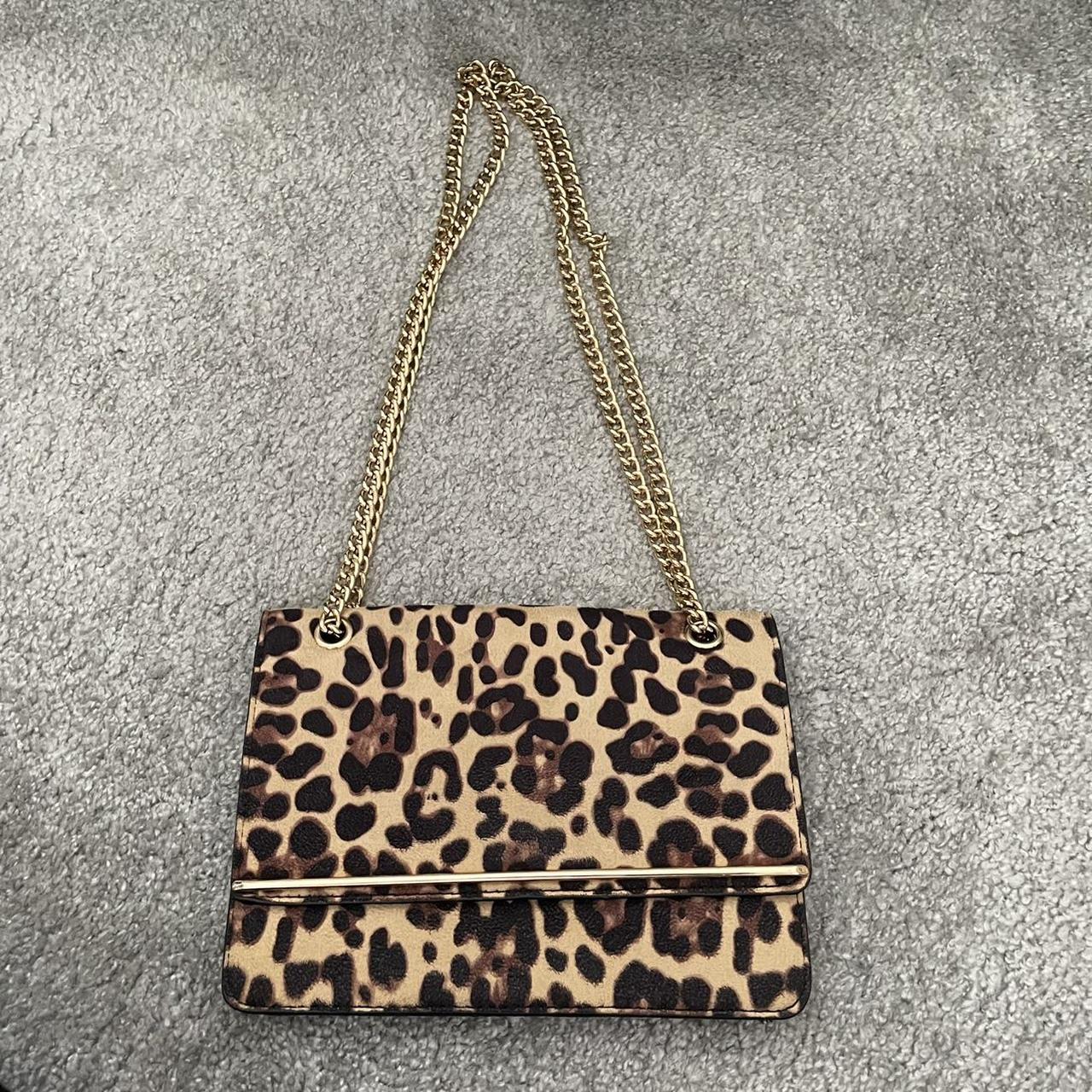 New Look cross body chain bag, leopard print... - Depop