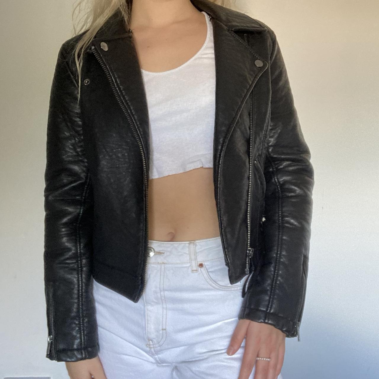leather jacket... Depop