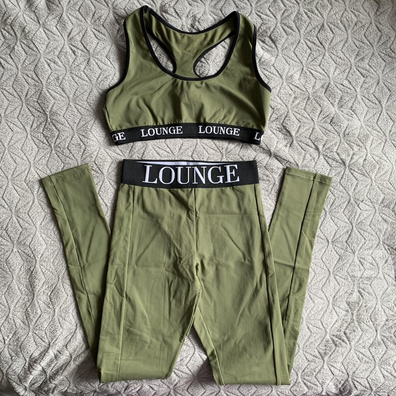 Lounge Underwear Two Piece in khaki Leggings and - Depop