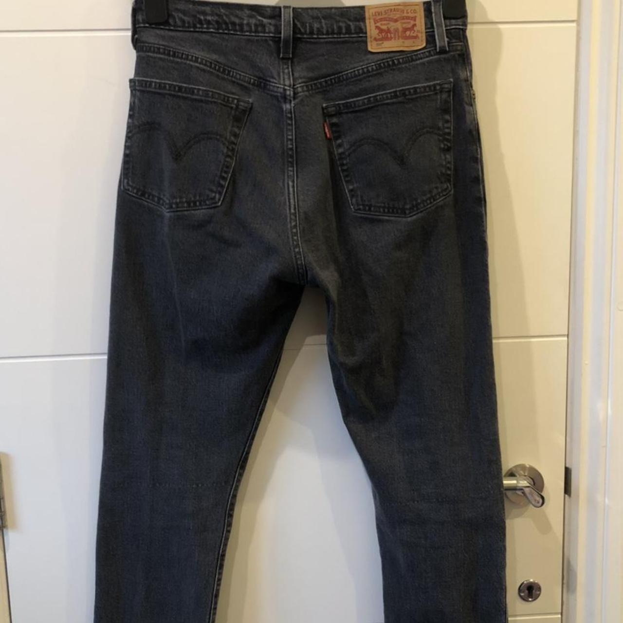 Levis 501 Washed Black Jeans Straight Leg With Depop