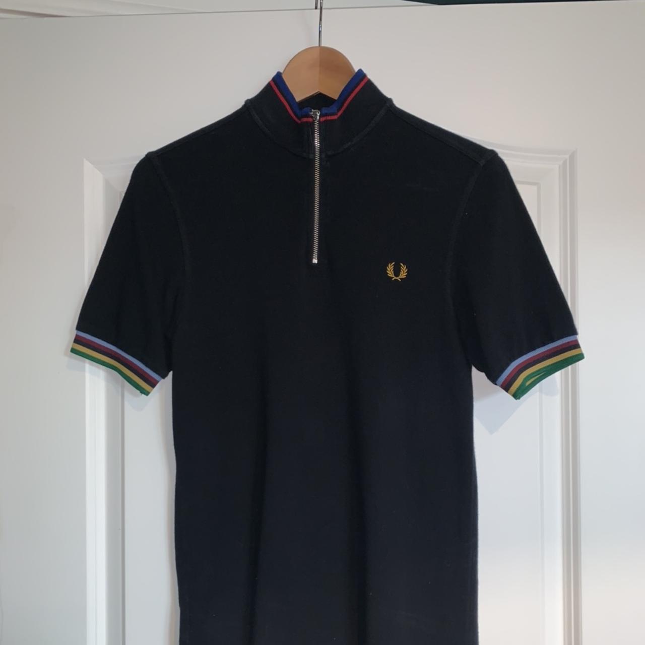 Fred Perry Bradley Wiggins cycling jersey style top....