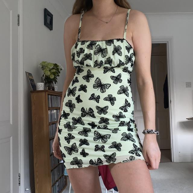 bershka butterfly dress