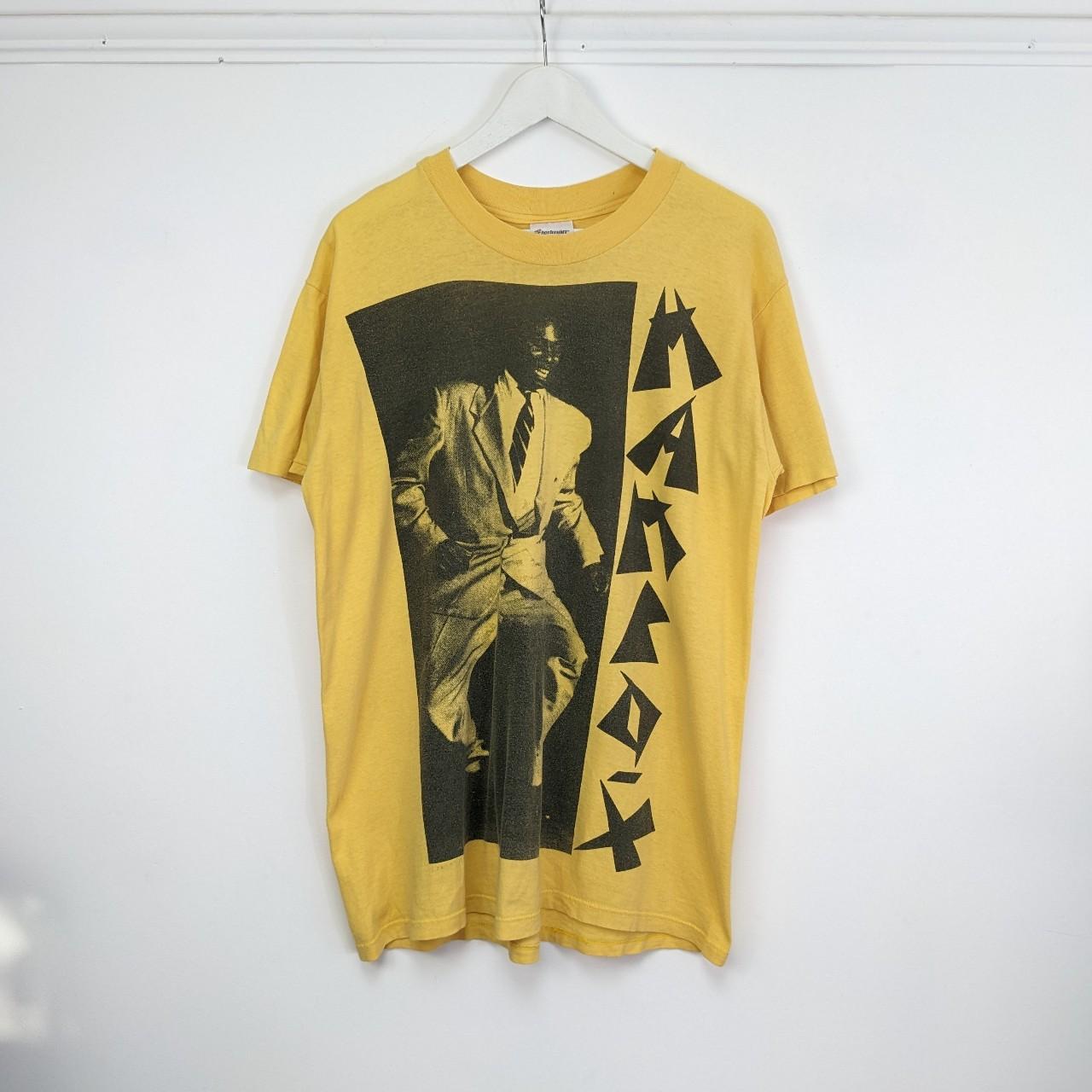 Vintage 80s Mambo x band t shirt. Yellow with... Depop