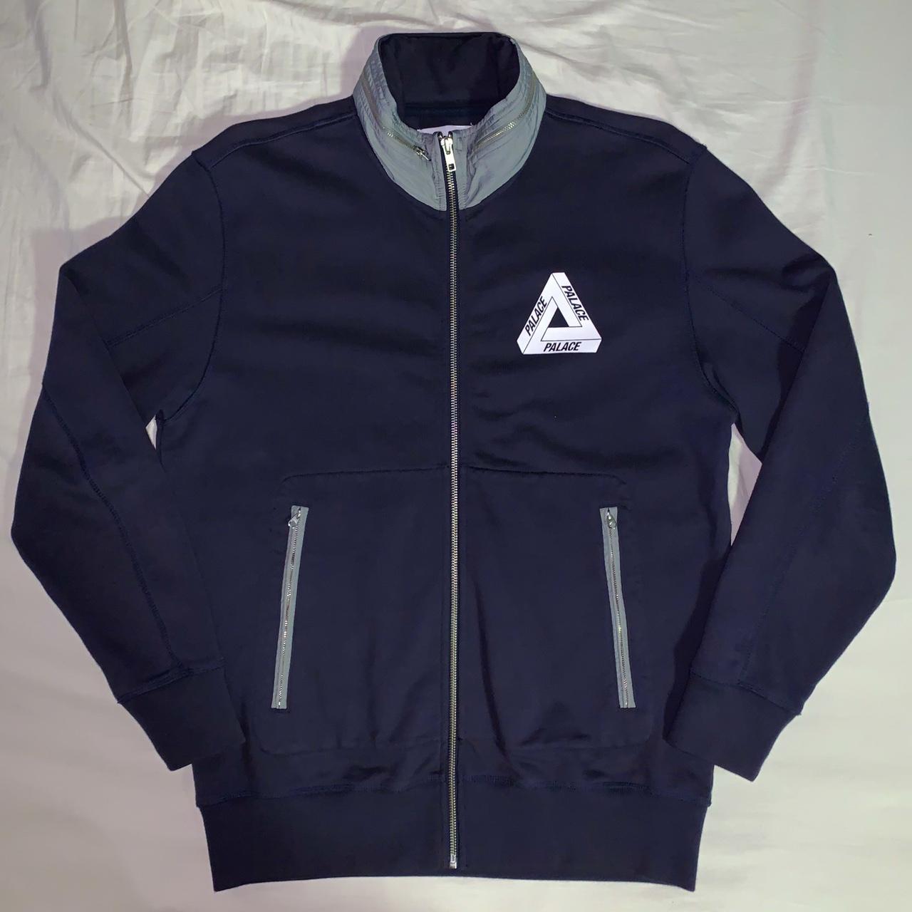 PALACE NAVY ZYME SHELL FUNNEL JACKET | 10/10... - Depop