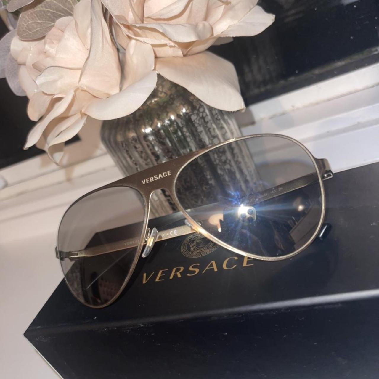 Versace Gold Aviator Sunglasses woman’s Bought as... Depop