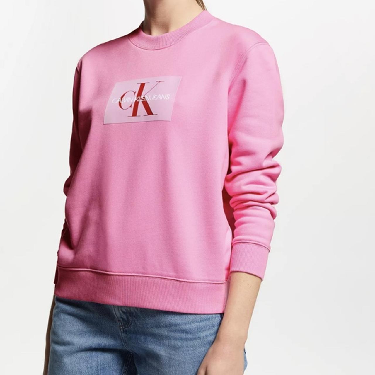 Calvin klein sale jeans pink sweatshirt