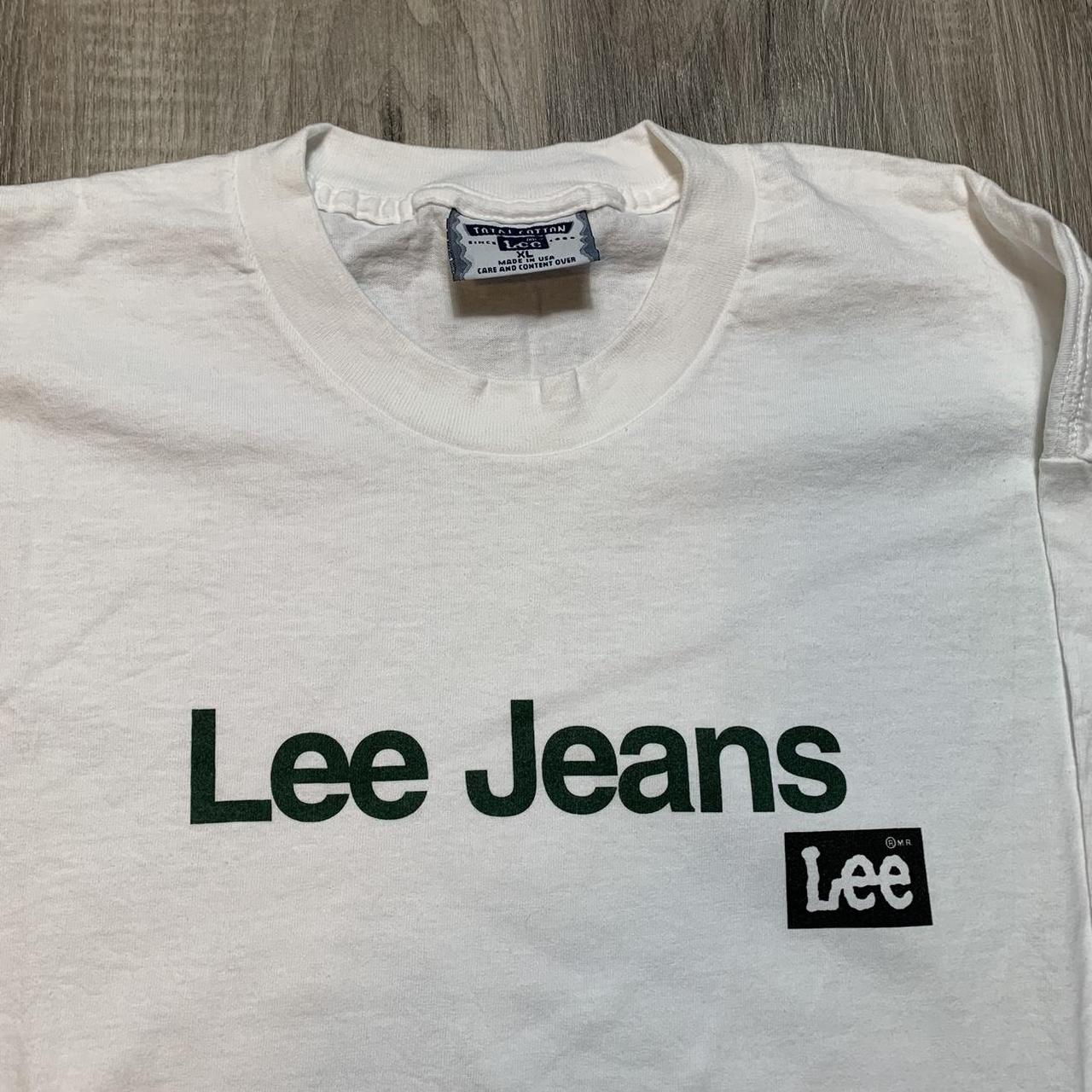 Vintage 90s Lee Jeans Promo T Shirt Measurements... Depop