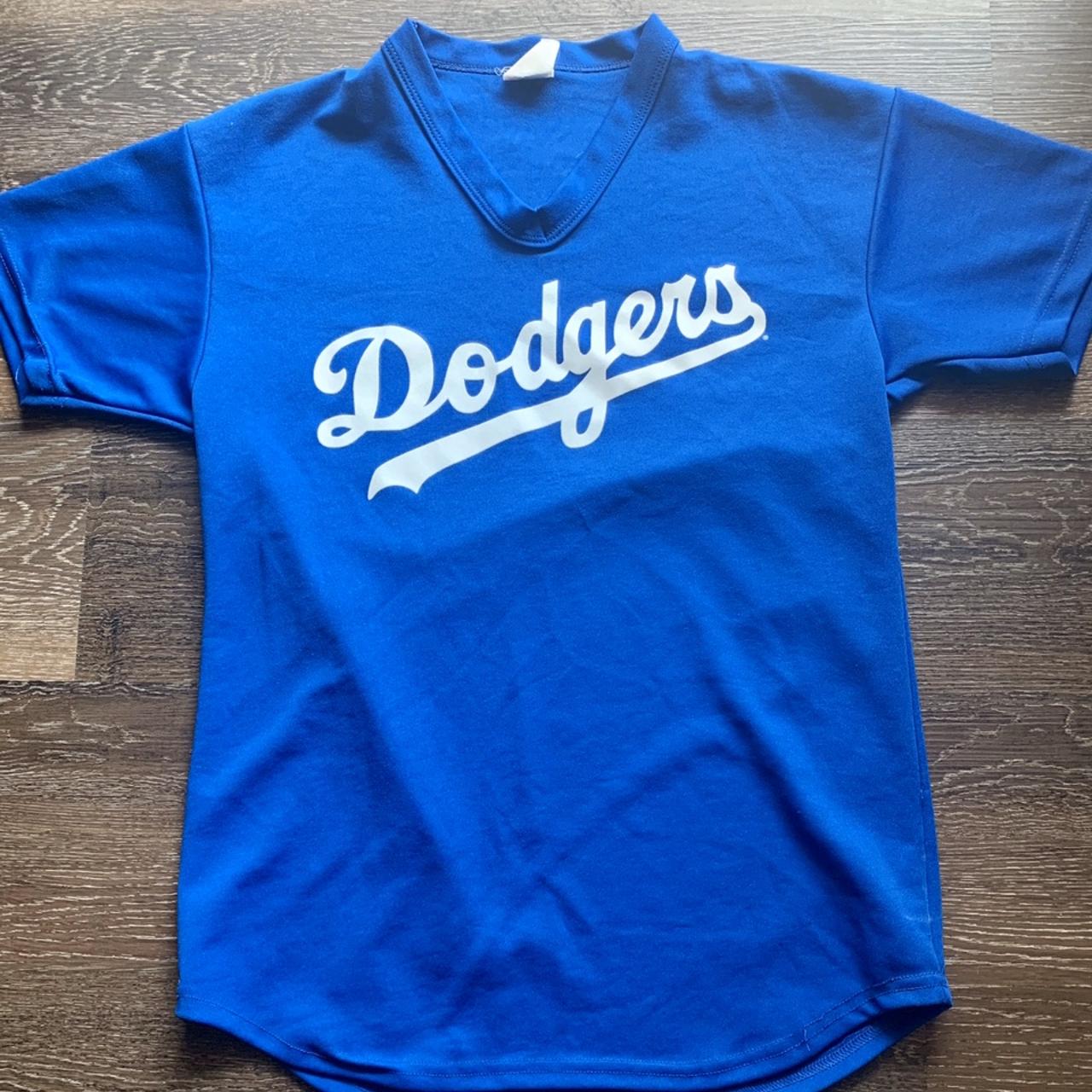Vintage Plain LA Dodgers Majestic Jersey Size M - Depop