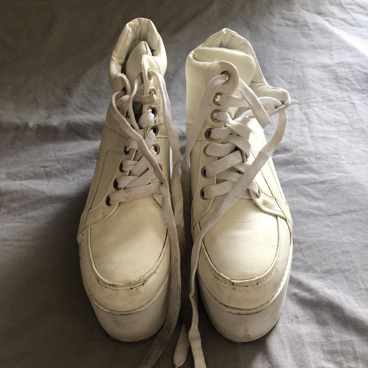 topshop white platform trainers