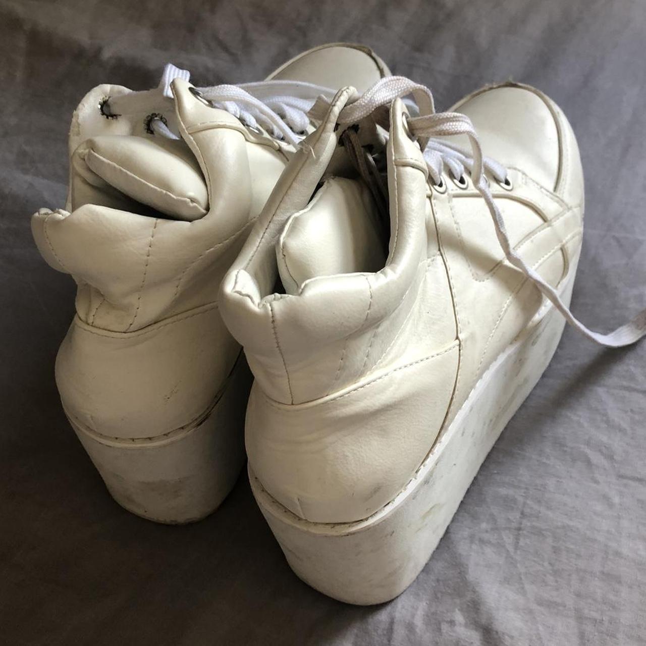 topshop white platform trainers