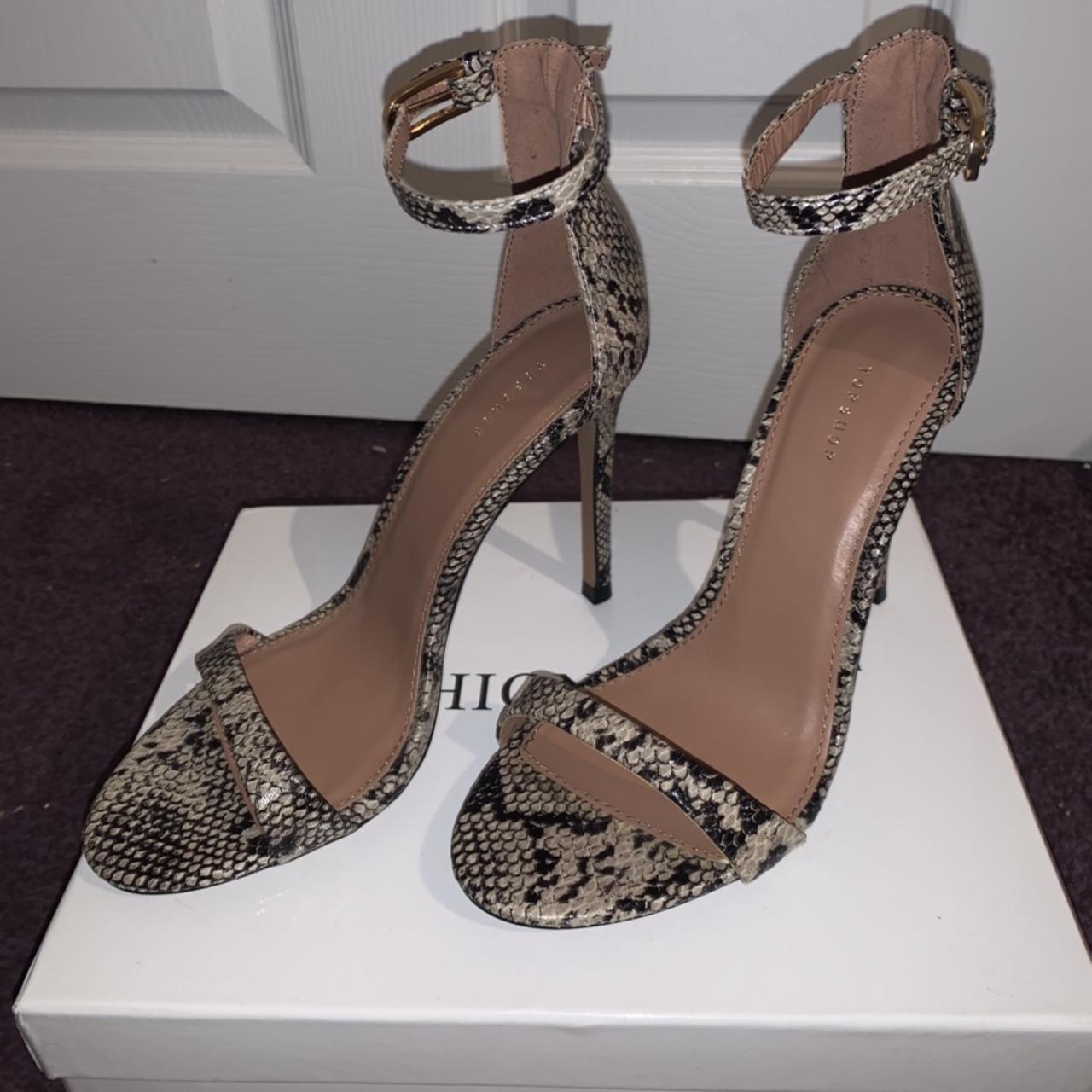 Topshop snake print heels excellent Depop