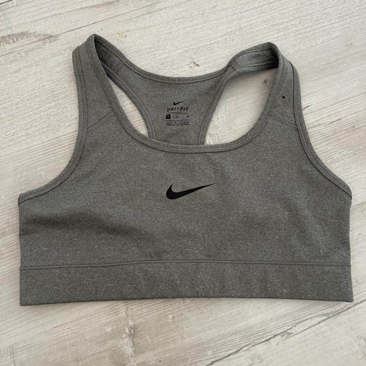 Nike Pro Dri-Fit sports bra Black and blue print - Depop