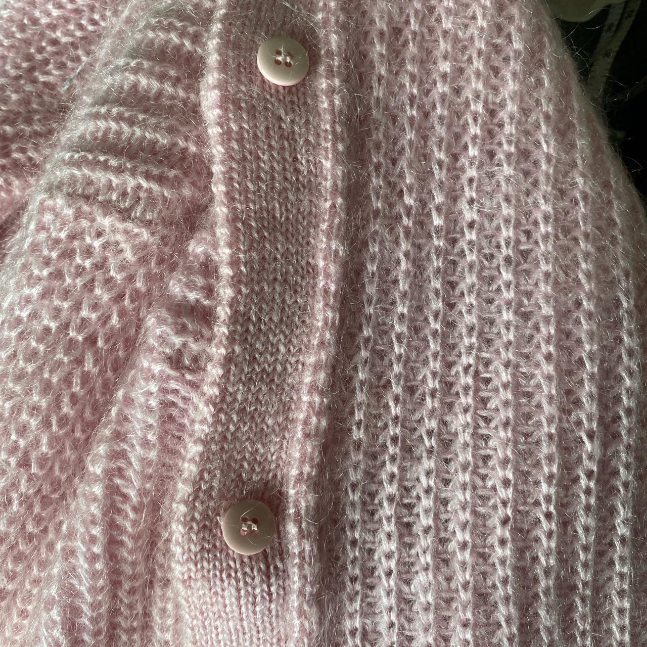 Fuzzy Baby Pink Oversized Sweater Large Round Knit - Depop