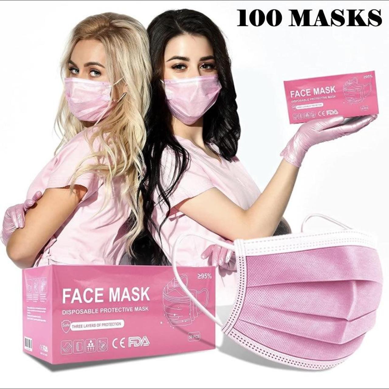 Pink Facemasks Depop