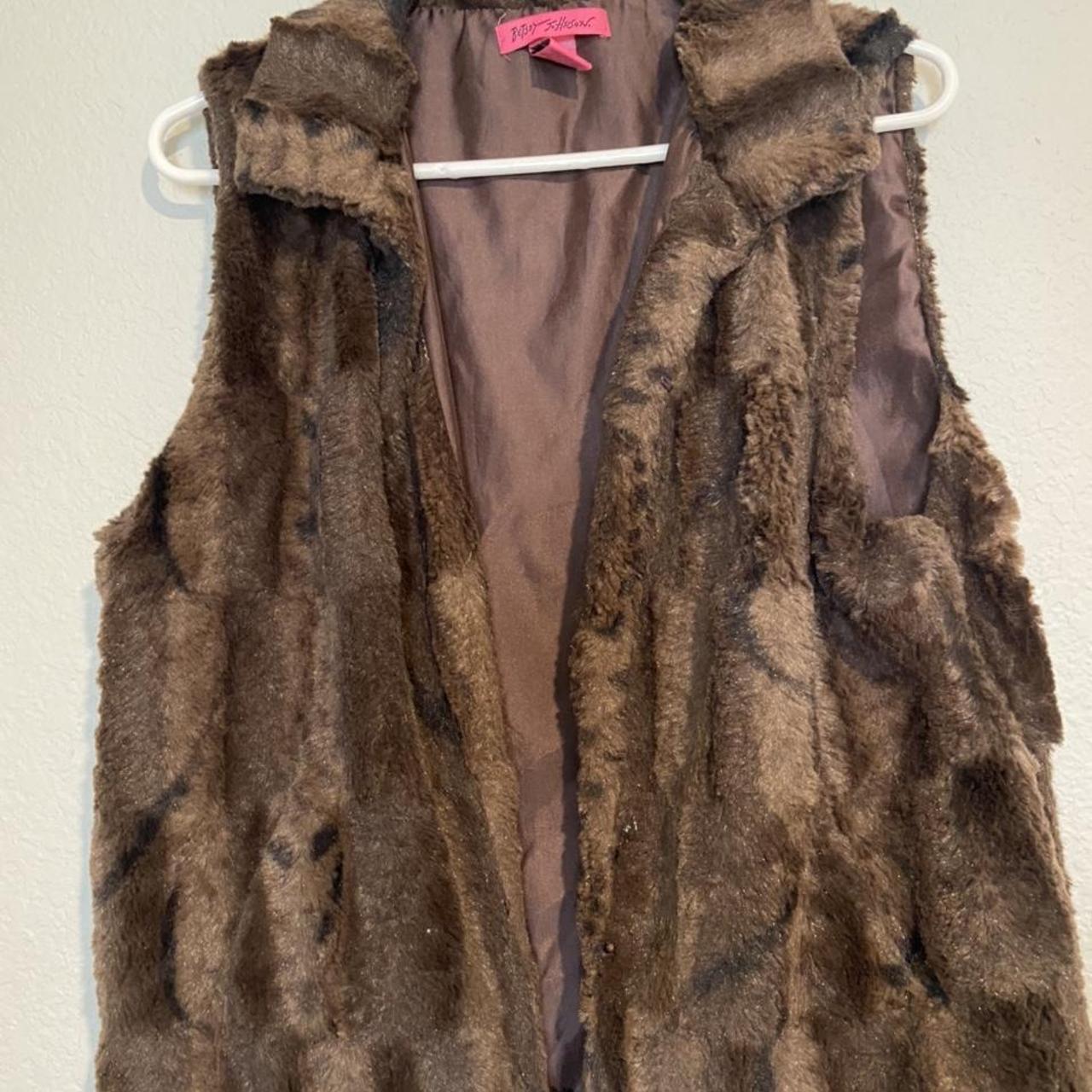 Depop Betsey Johnson Faux Fur Vest Betsey Johnson Faux Fur Vest Outlet