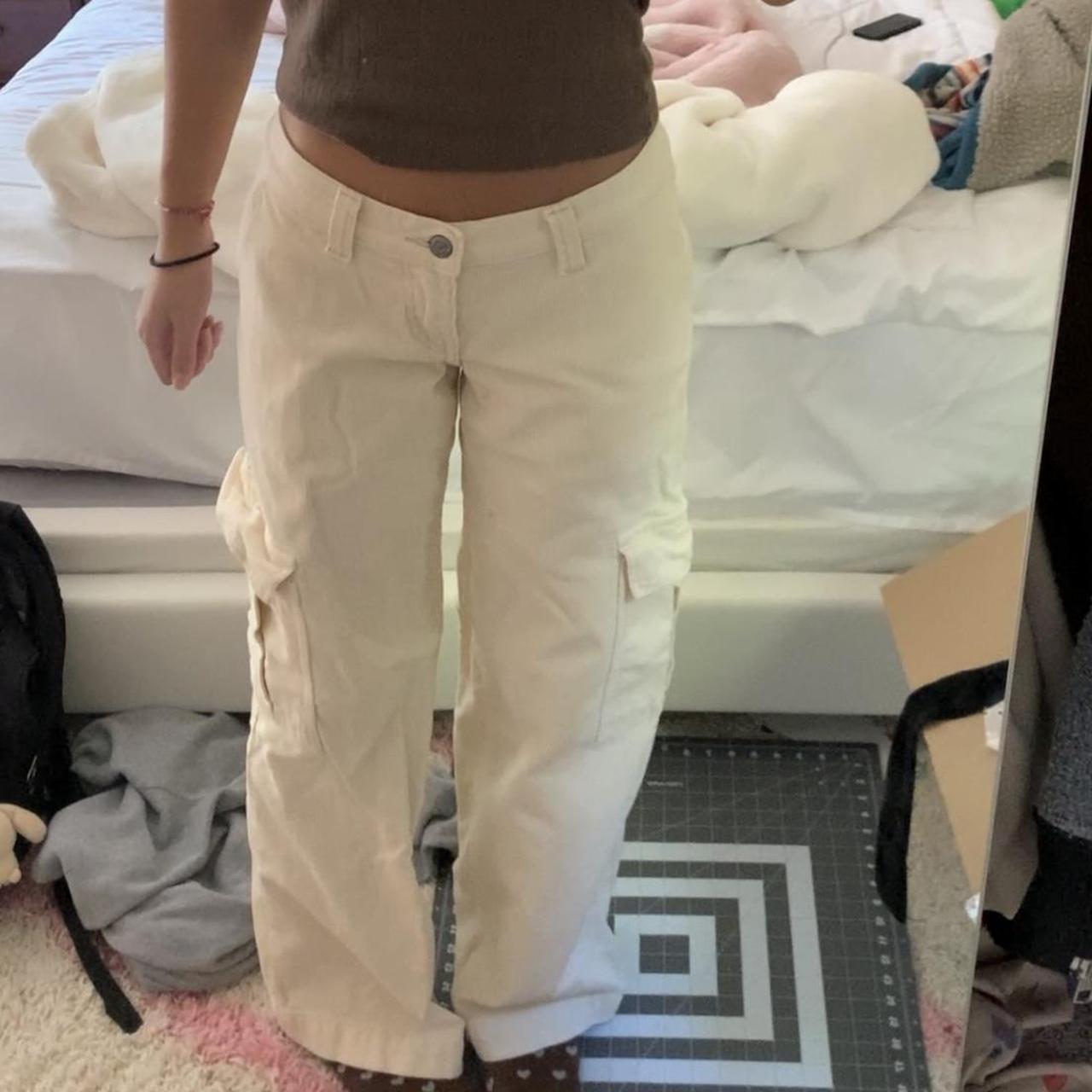 Brandy Melville John galt Kyle cargo corduroy cream... Depop