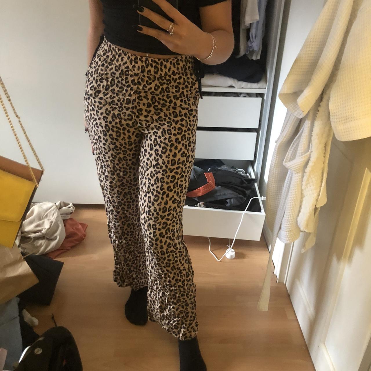 H&M leopard print flared trousers Worn a handful