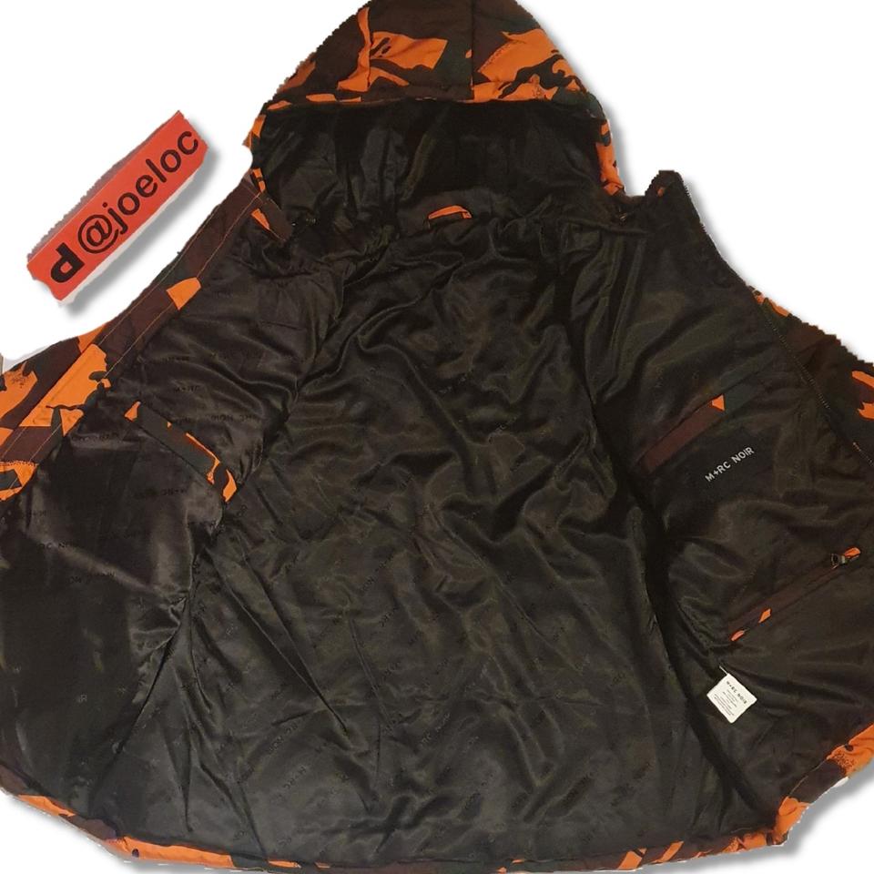 M+RC NOIR EAST ORANGE CAMO WINTER JACKET Zipper... - Depop