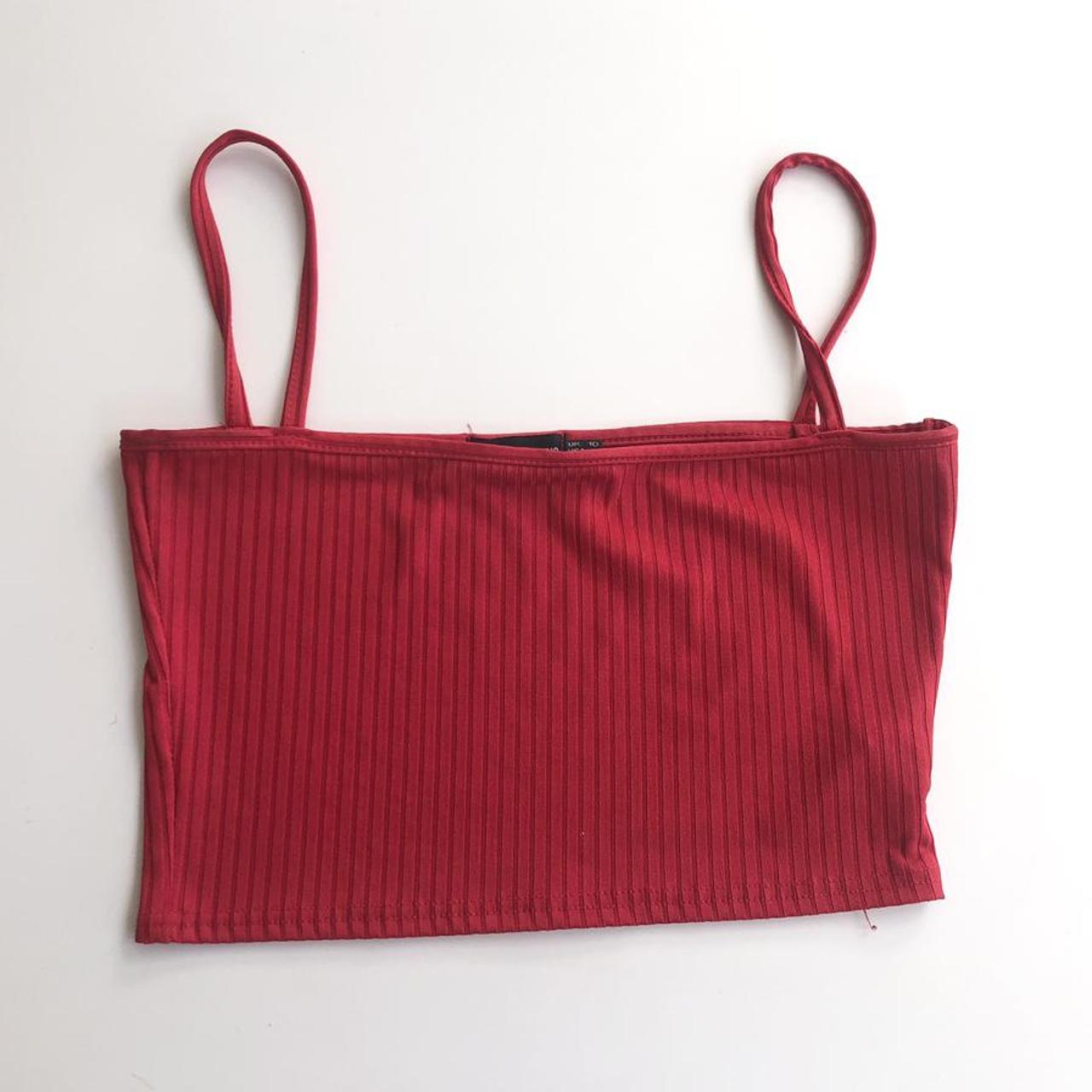 Product Image 2 - Red ribbed bandeau crop top
PLT
Size