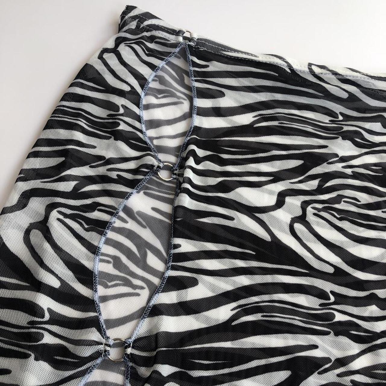 Product Image 4 - Zebra print mesh skirt with