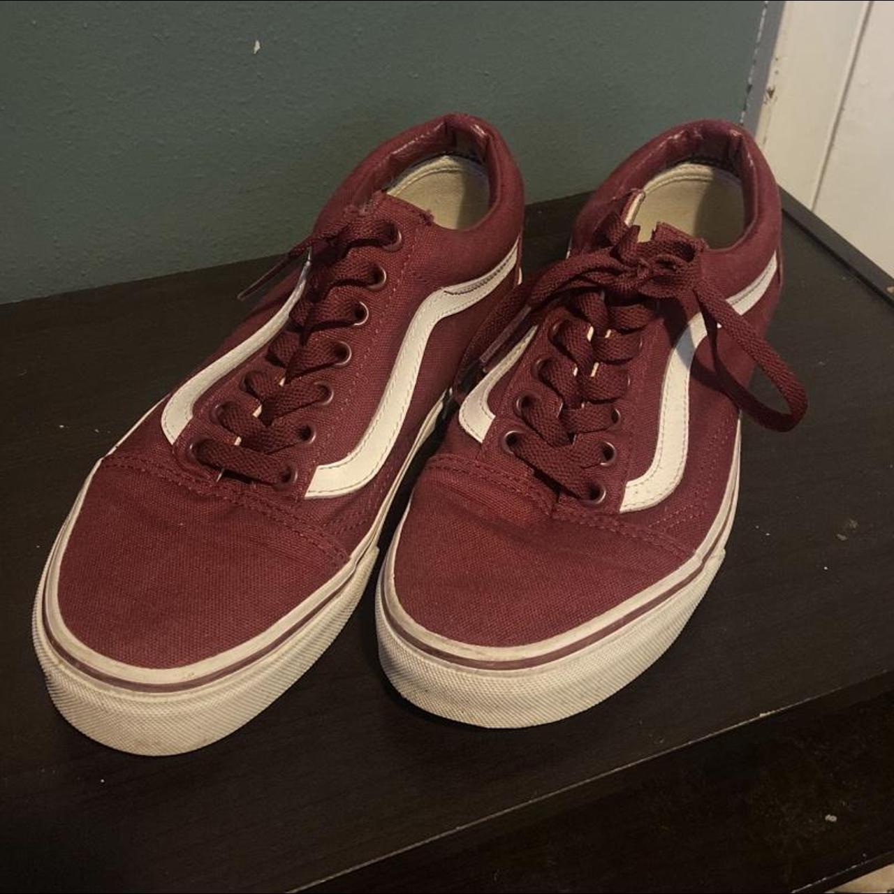 vans dark red old skool