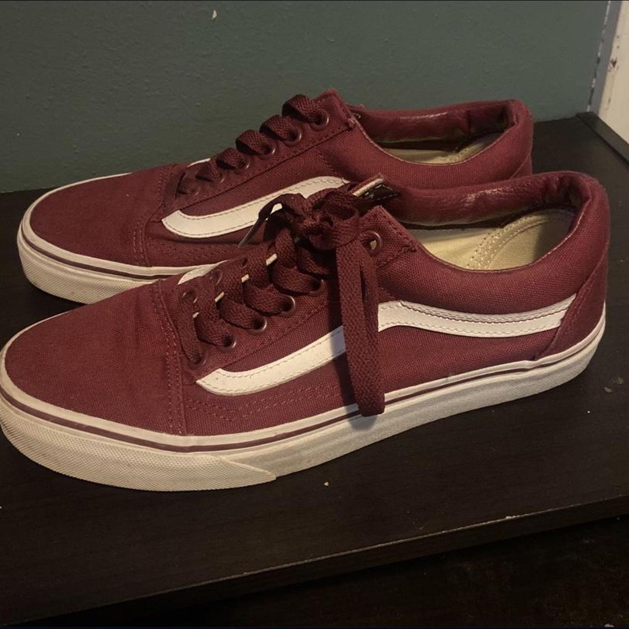 vans dark red old skool