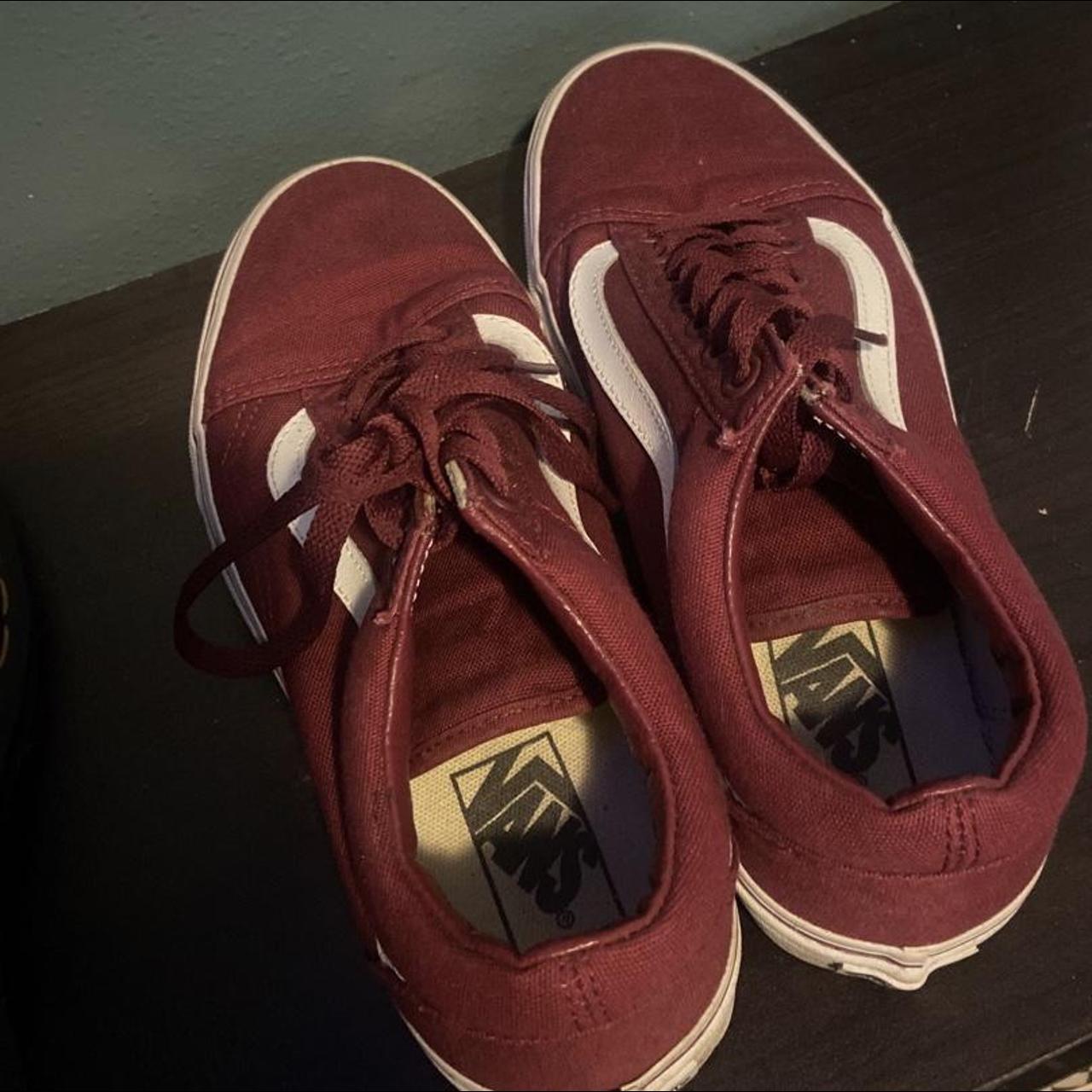 vans dark red old skool