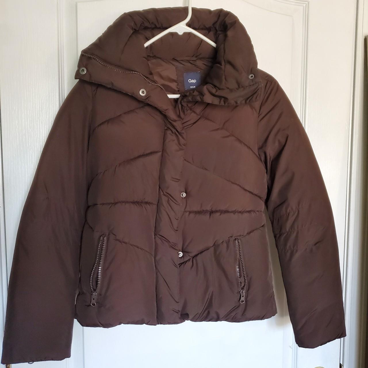 gap brown puffer jacket