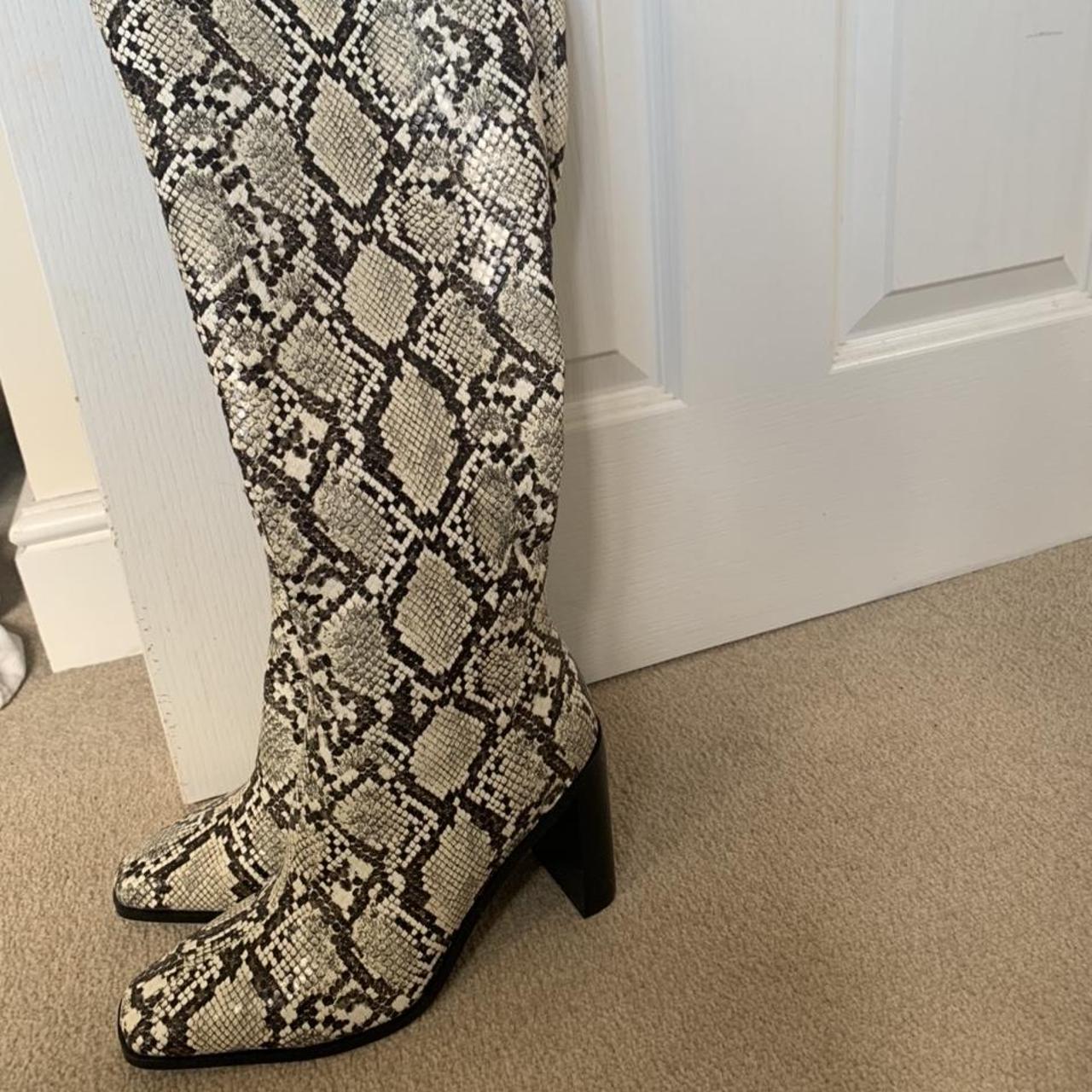 Snakeskin boots clearance pretty little thing