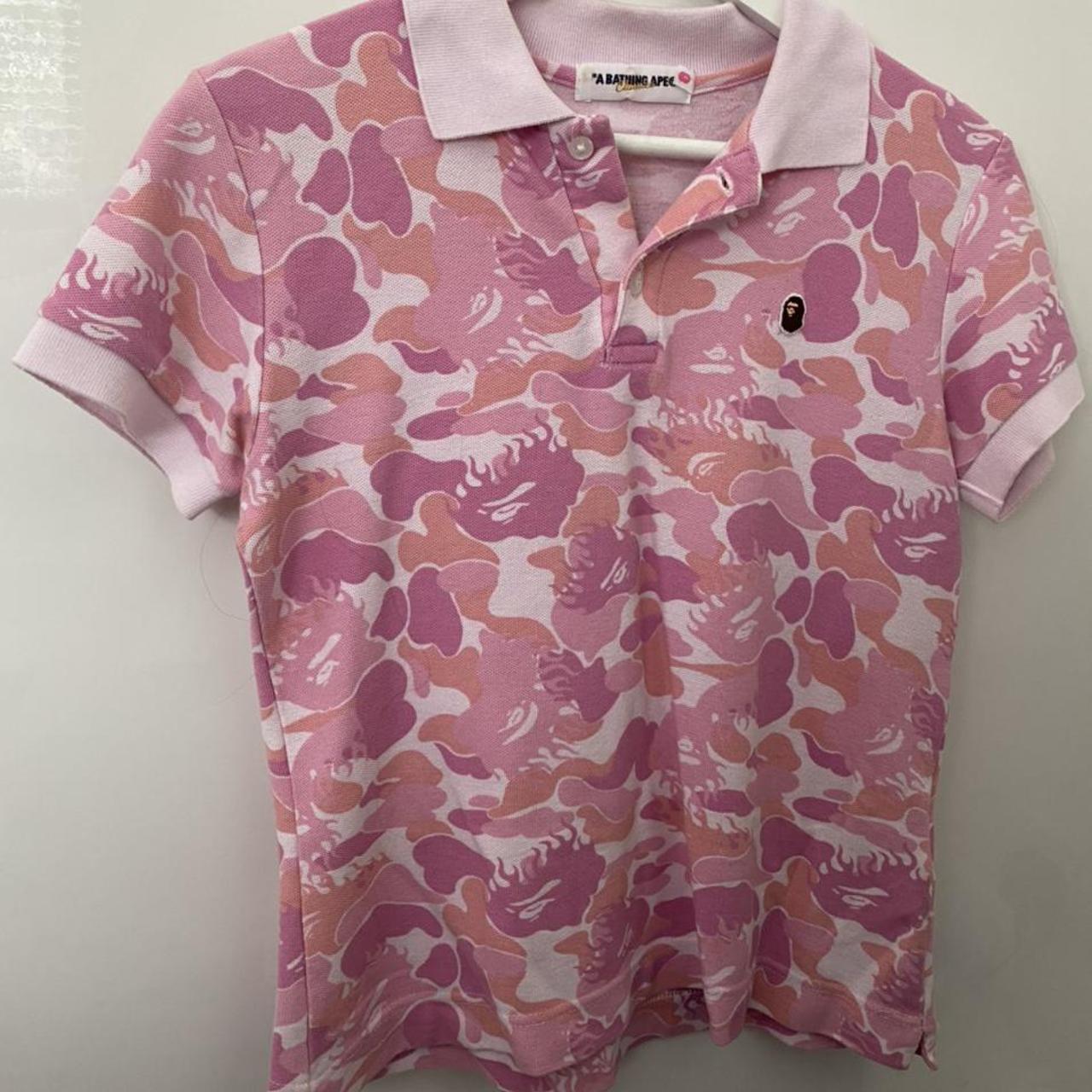 pink camo polo