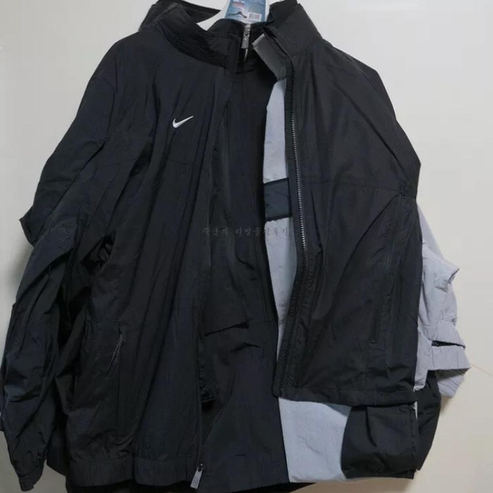 NikeLab NRG DH black and silver. Grey jacket Size: - Depop
