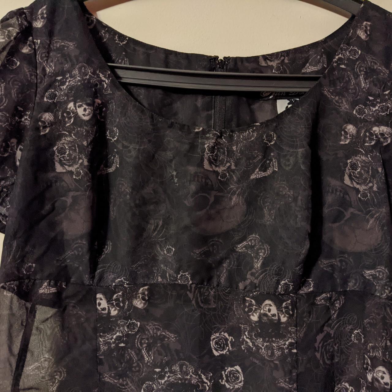 Spin Doctor Baby Doll Mesh Dress. Skull/demask... Depop