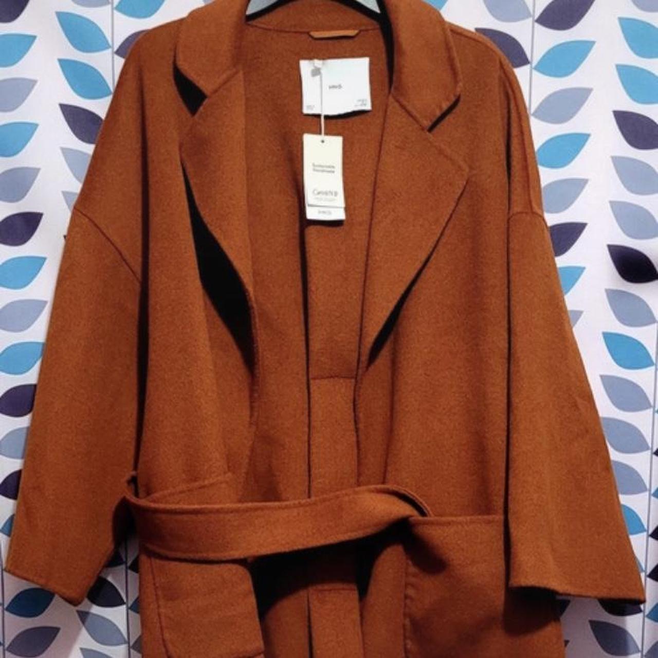 Mango burnt orange on sale coat