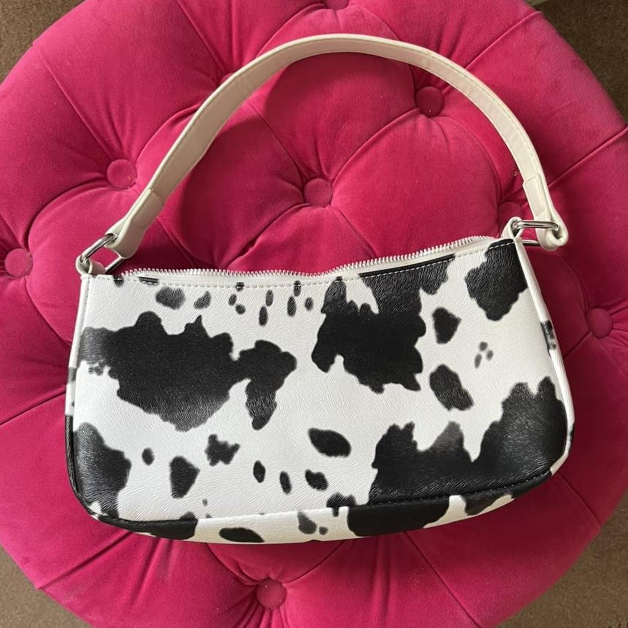 PETYZOOM Cow Pint Cossbody Bags With Fluffy Cow Keychain