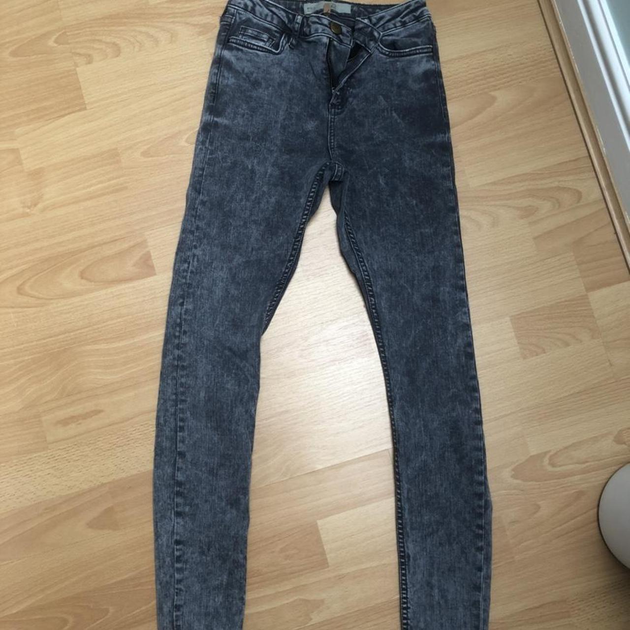 Topshop Women's Grey Jeans | Depop