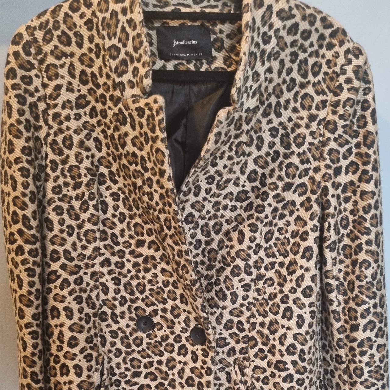 stradivarius leopard coat