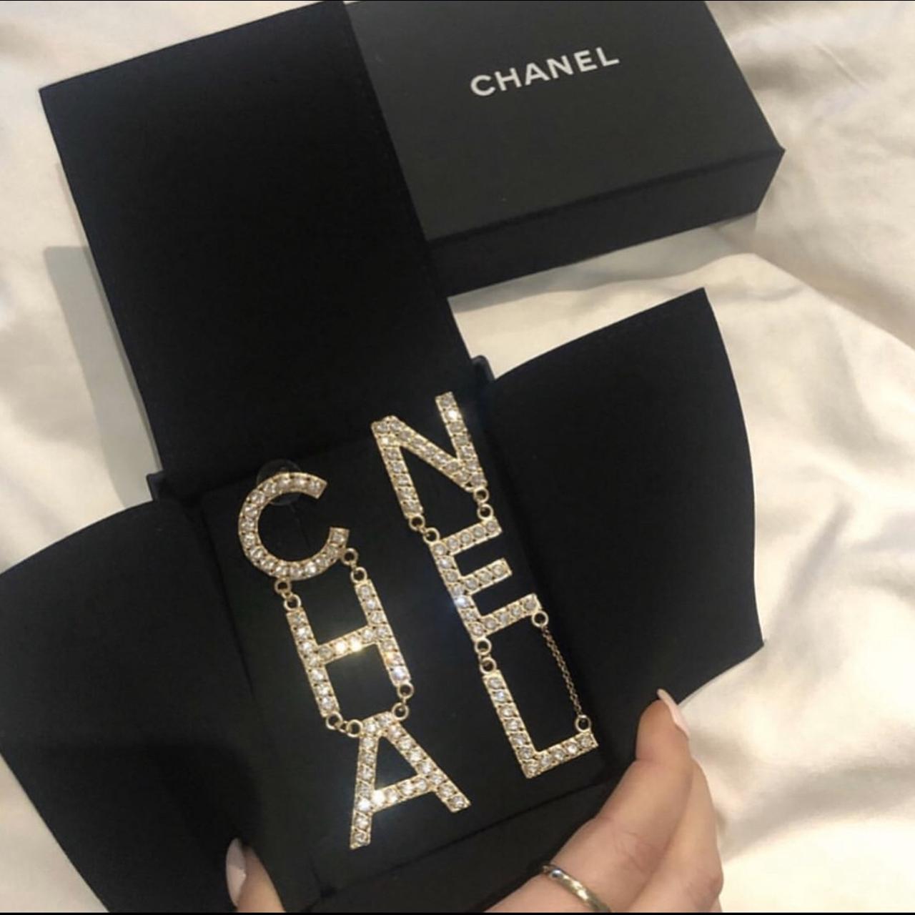 Cha nel earrings. Authentic 2019 Chanel runway - Depop
