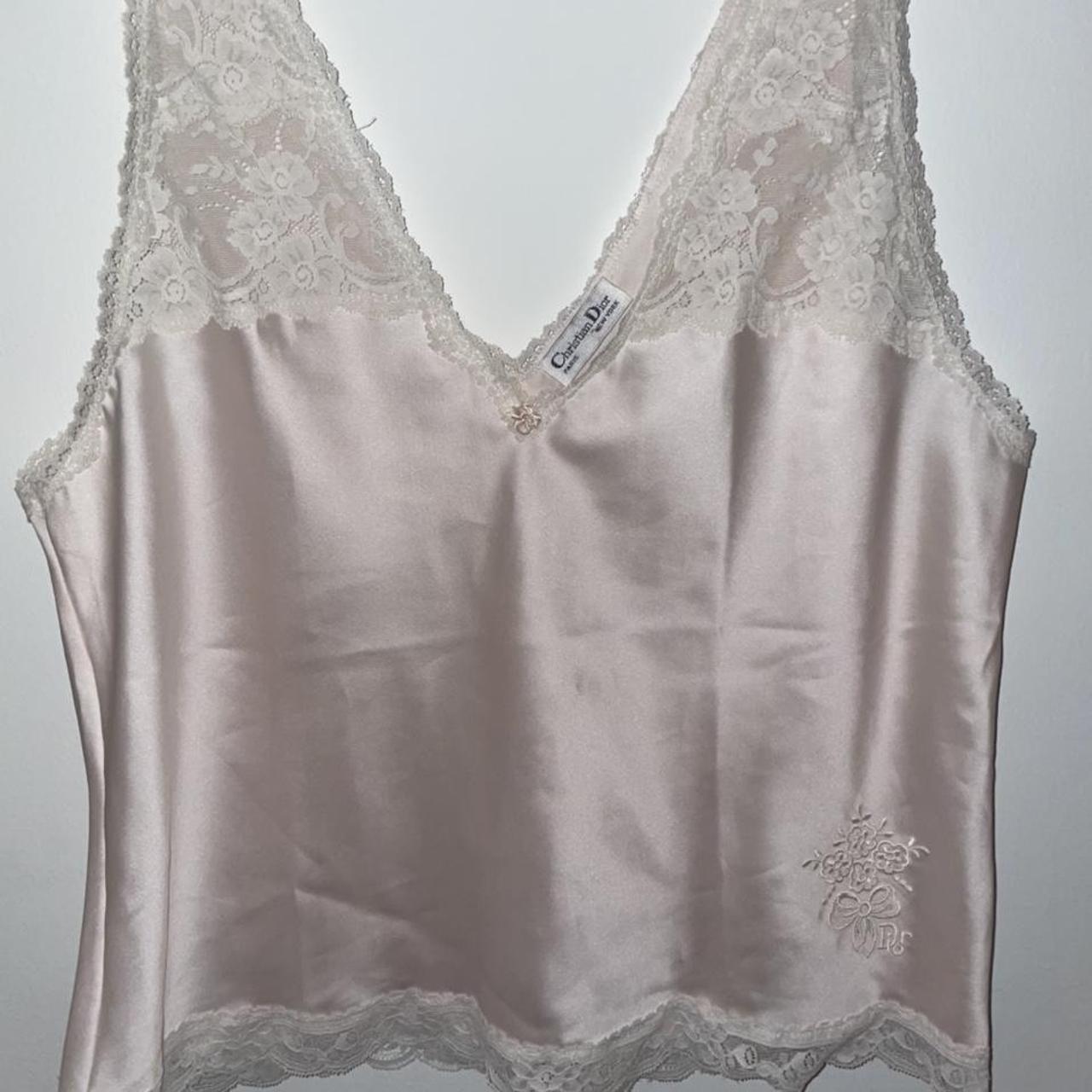 vintage Christian Dior silk lingerie top !! baby - Depop