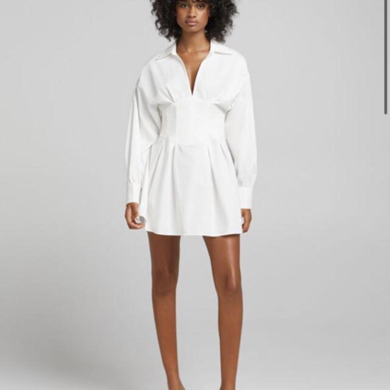 bershka corset shirt dress