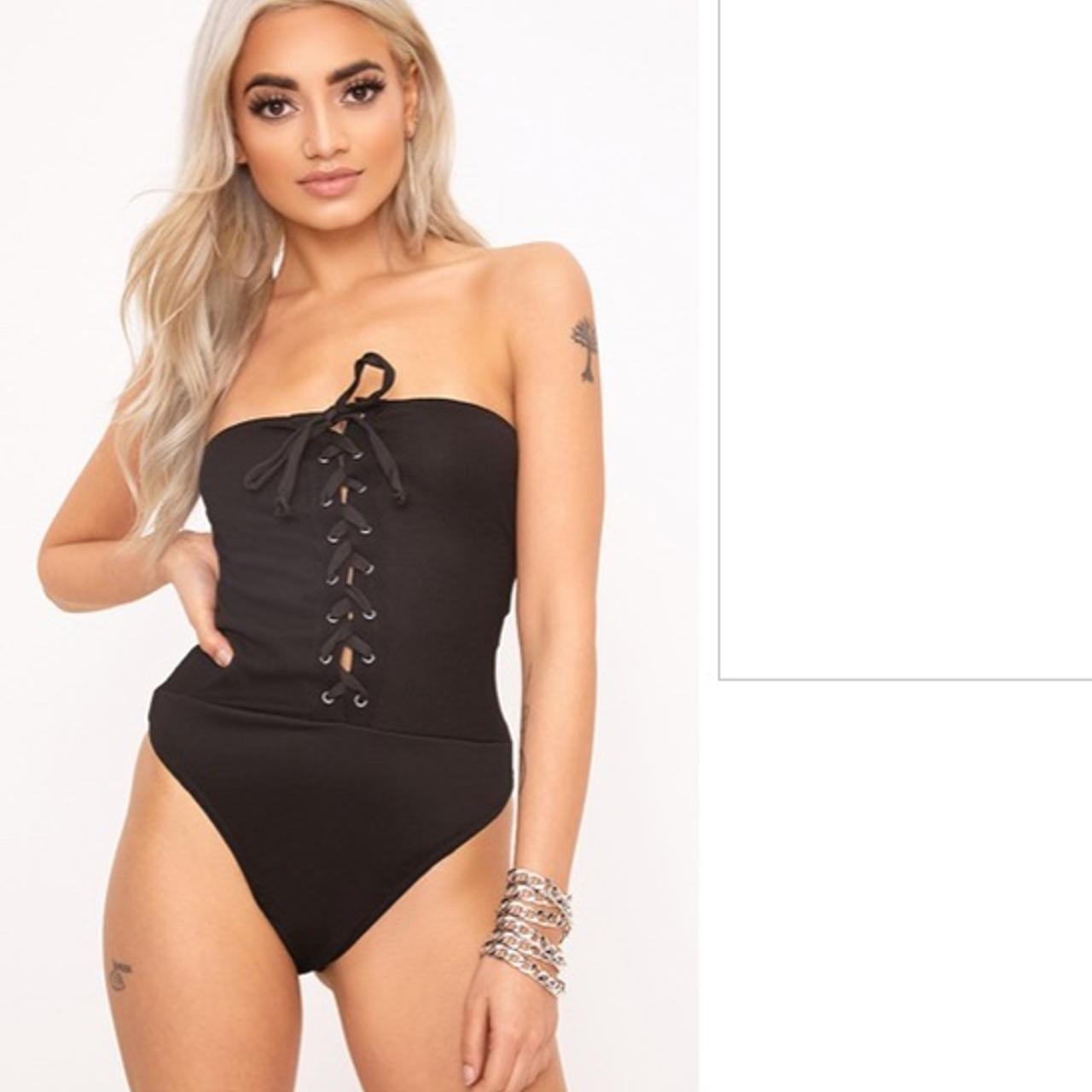 Strapless black hot sale lace bodysuit